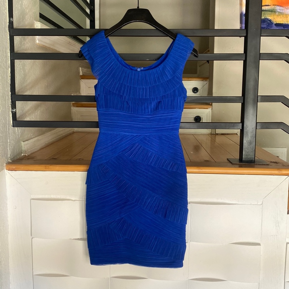 BCBG Blue Mini Tulle Dress